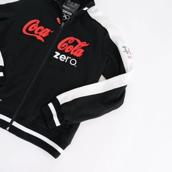 Coke Zero Black Zip Up Sweater Vancouver Olympics  2010 Size Medium - Picture 13 of 14